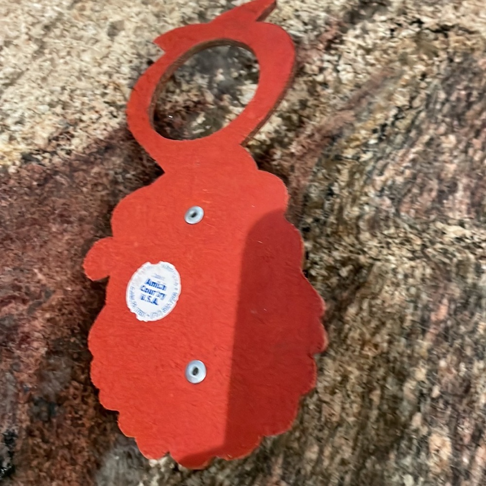 Red Santa leather door knob bell - Picture 4 of 4